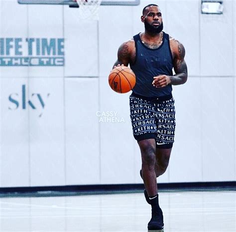 lebron versace shorts